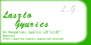 laszlo gyurics business card